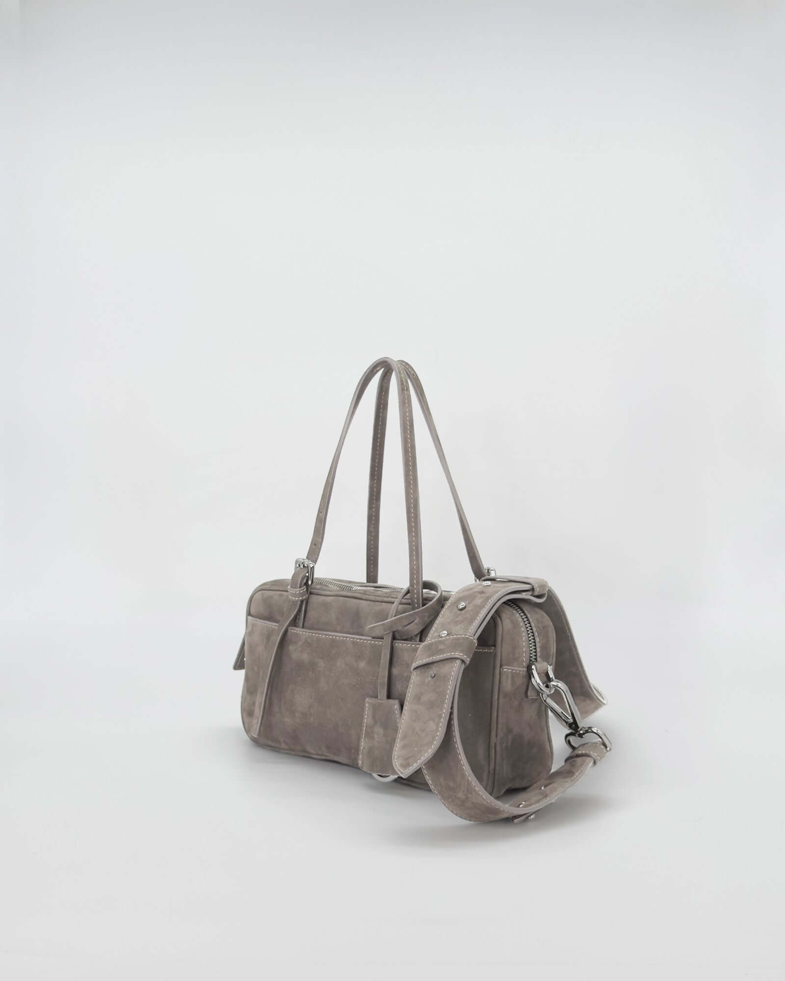 ASIA NABUK versatile bag in soft nubuck leather with stylish shoulder straps.