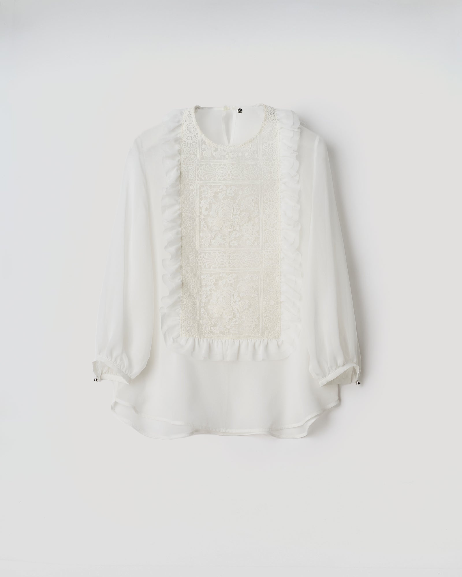 CAMICIA CHARLOTTE SETA CON PIZZO