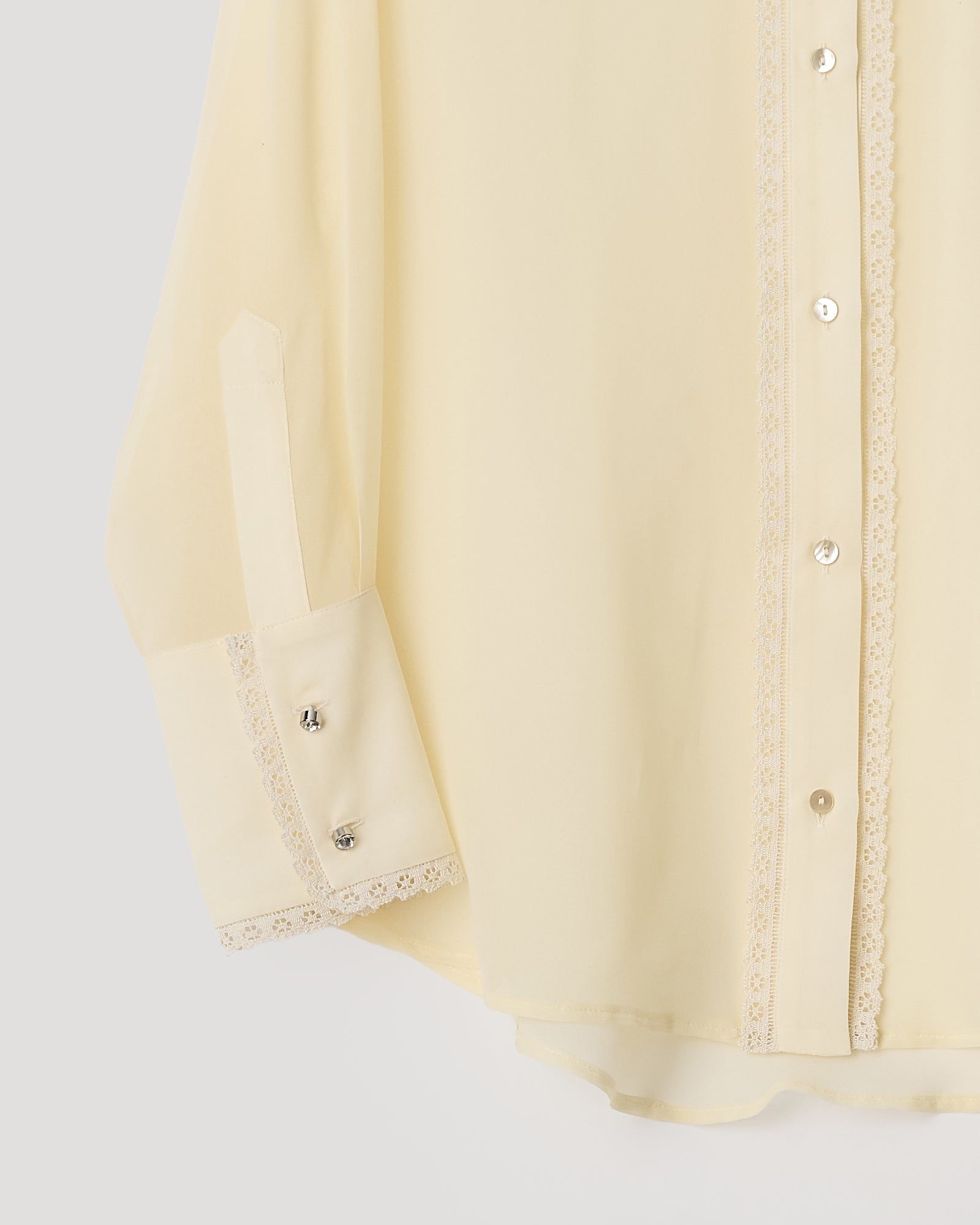 CAMICIA ISOTTA SETA CON PIZZO