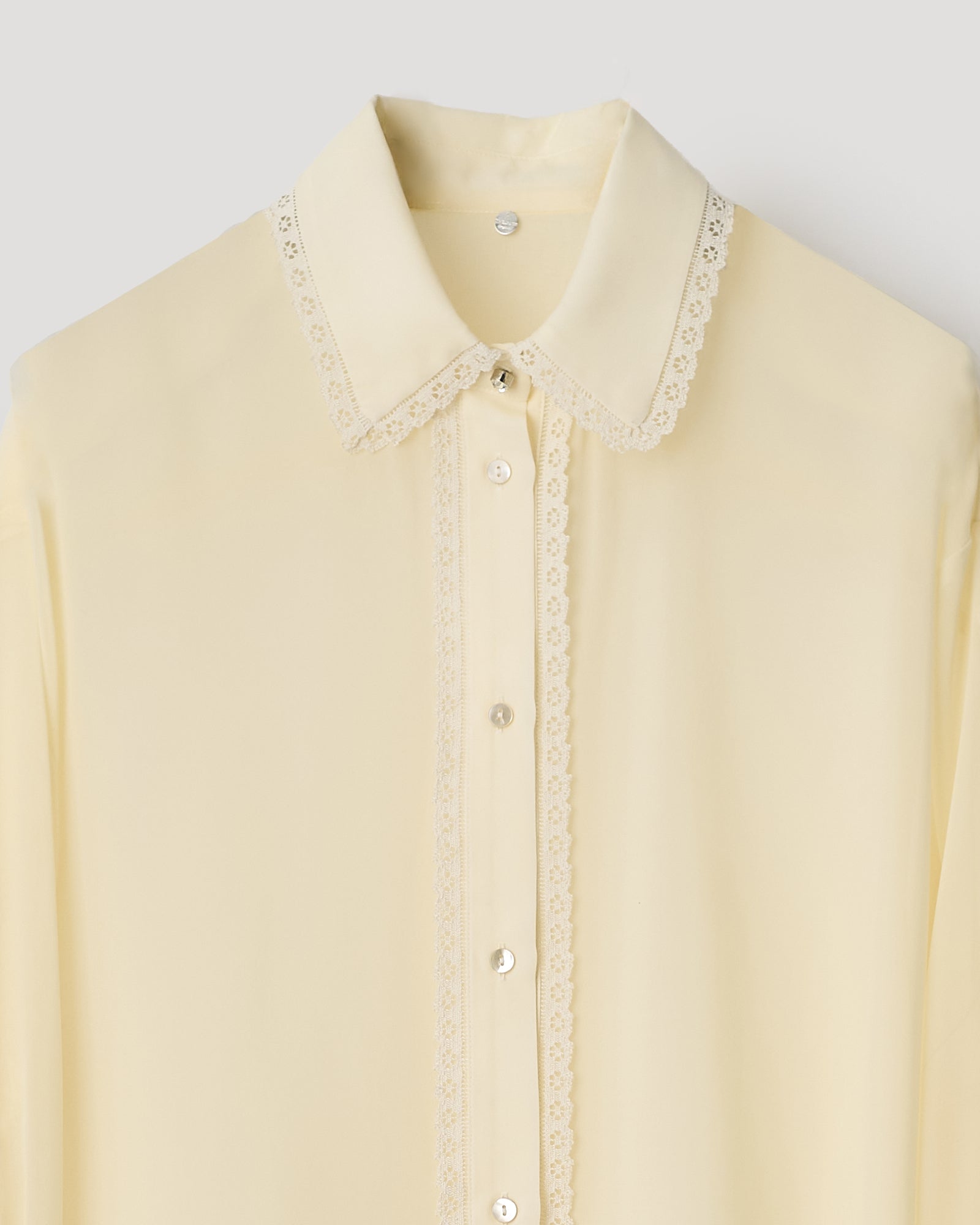 CAMICIA ISOTTA SETA CON PIZZO