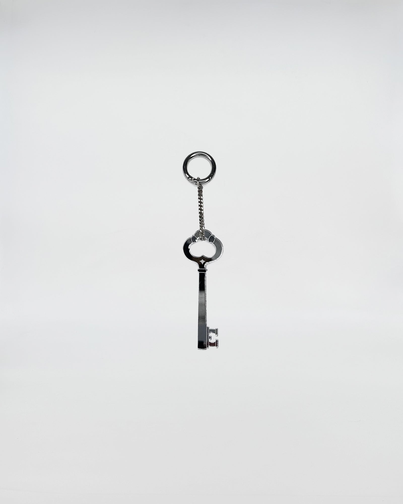 CHARMS PLEXI CHIAVE, un charm in plexiglass con design vivace, appendibile con catena in metallo.