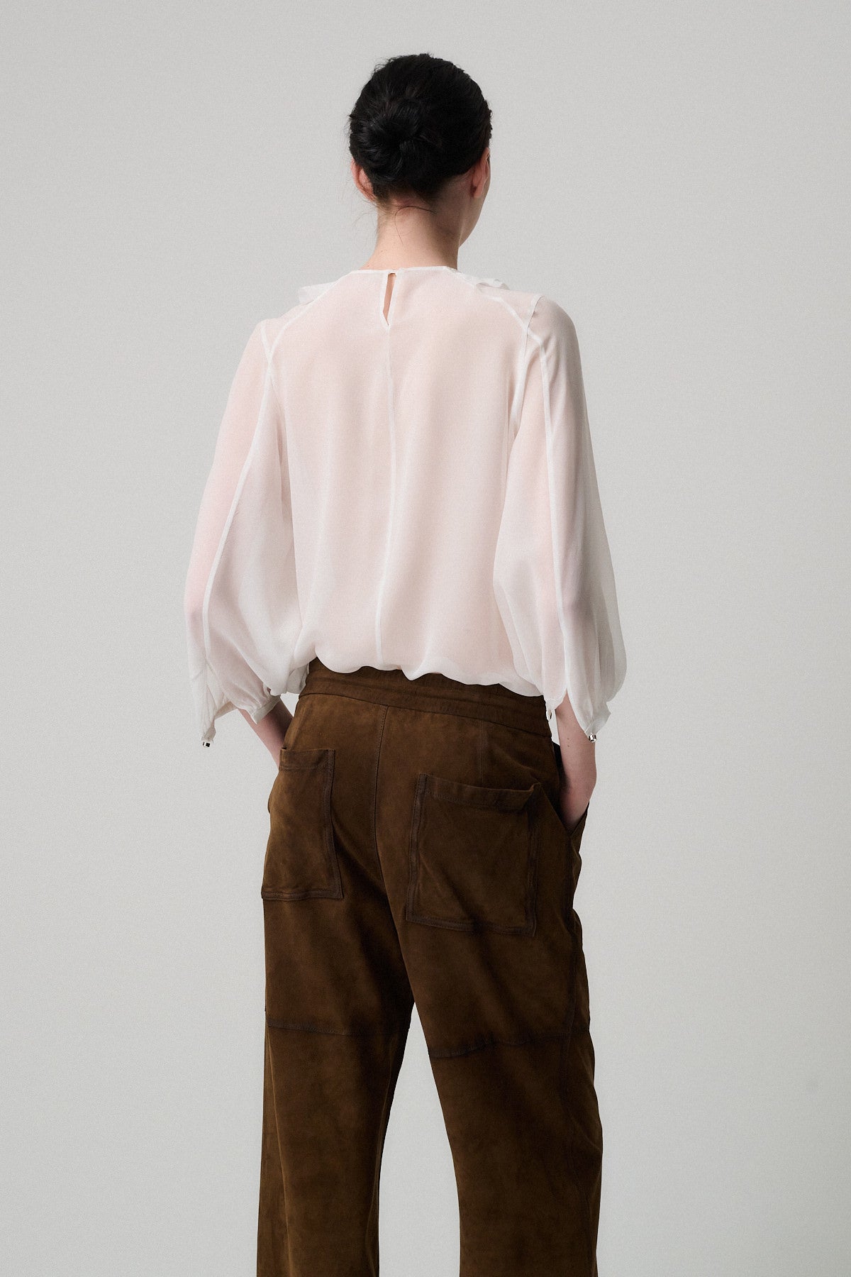 CAMICIA CHARLOTTE SETA CON PIZZO