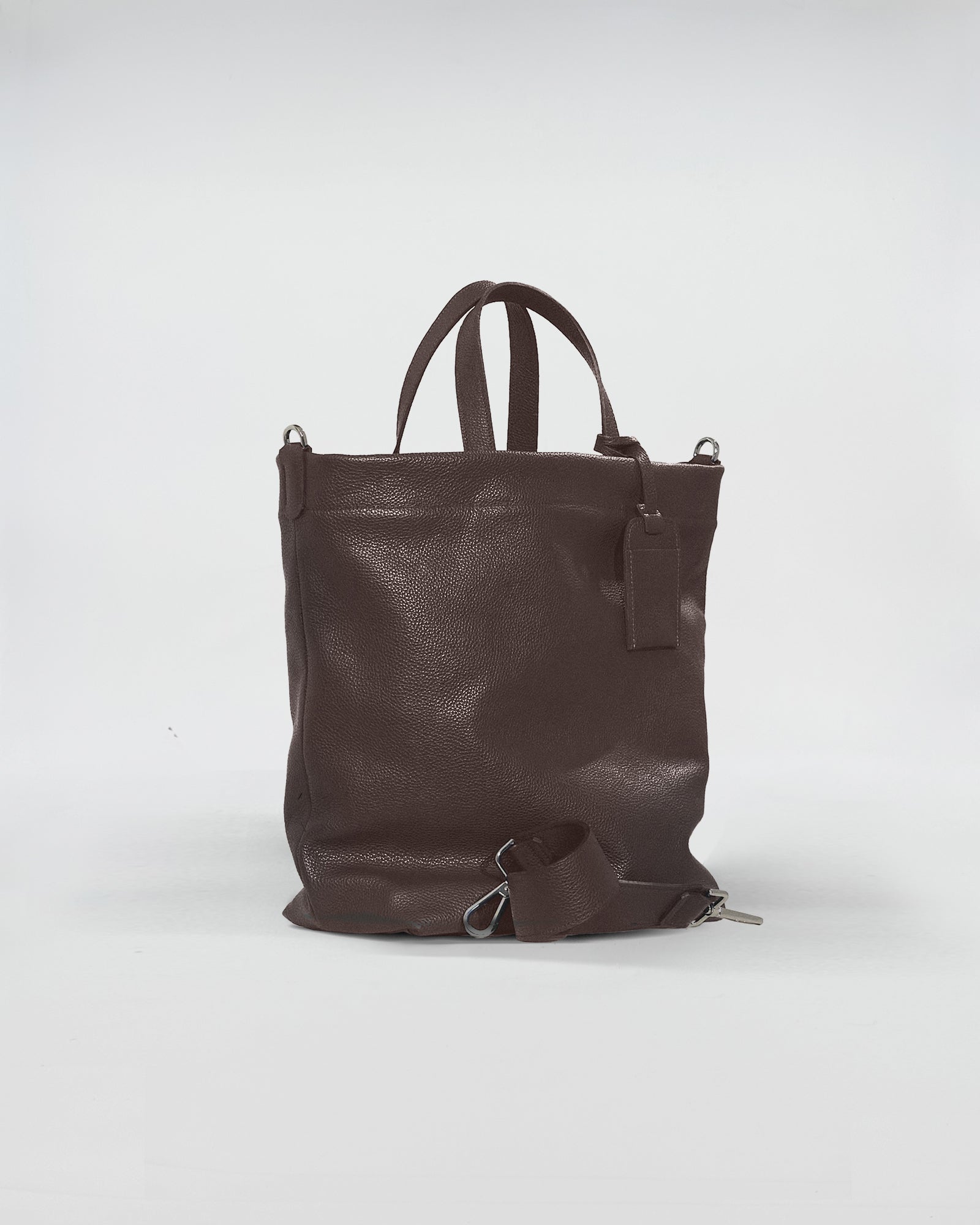 Borsa Ford in pelle marrone, con doppio manico e manico a spalla, ideale per uso quotidiano.