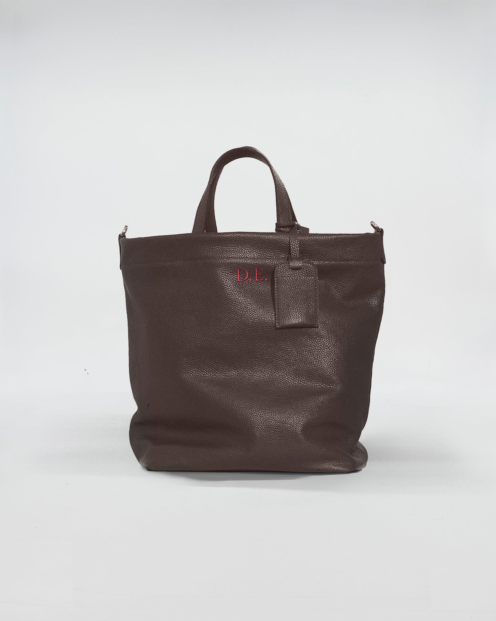 BORSA FORD PERSONALIZZATA in pelle marrone con doppio manico, elegante e funzionale per uso quotidiano.