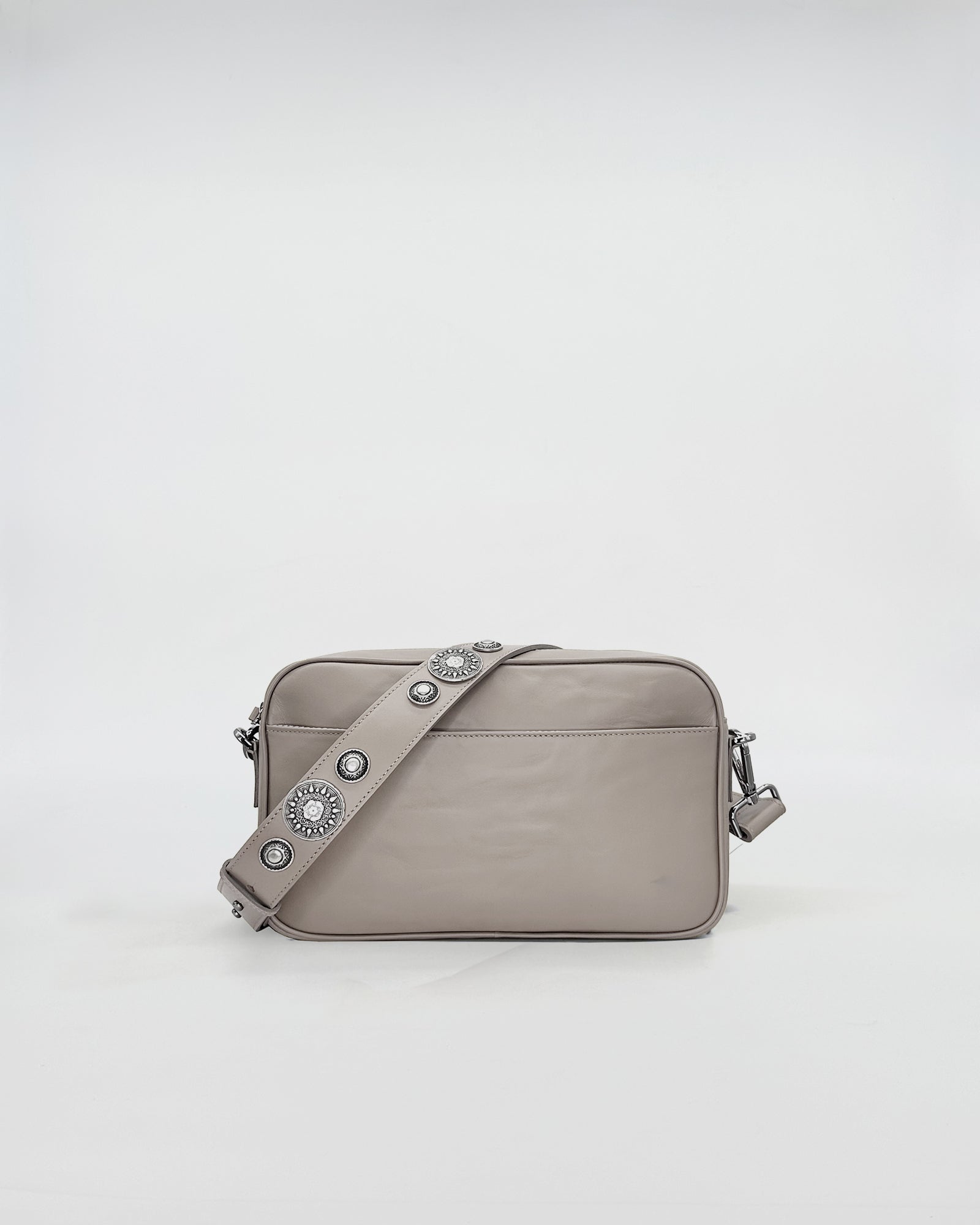 MAFALDONA VITELLO LAVATO ROCK stylish bag with removable shoulder strap and decorative studs