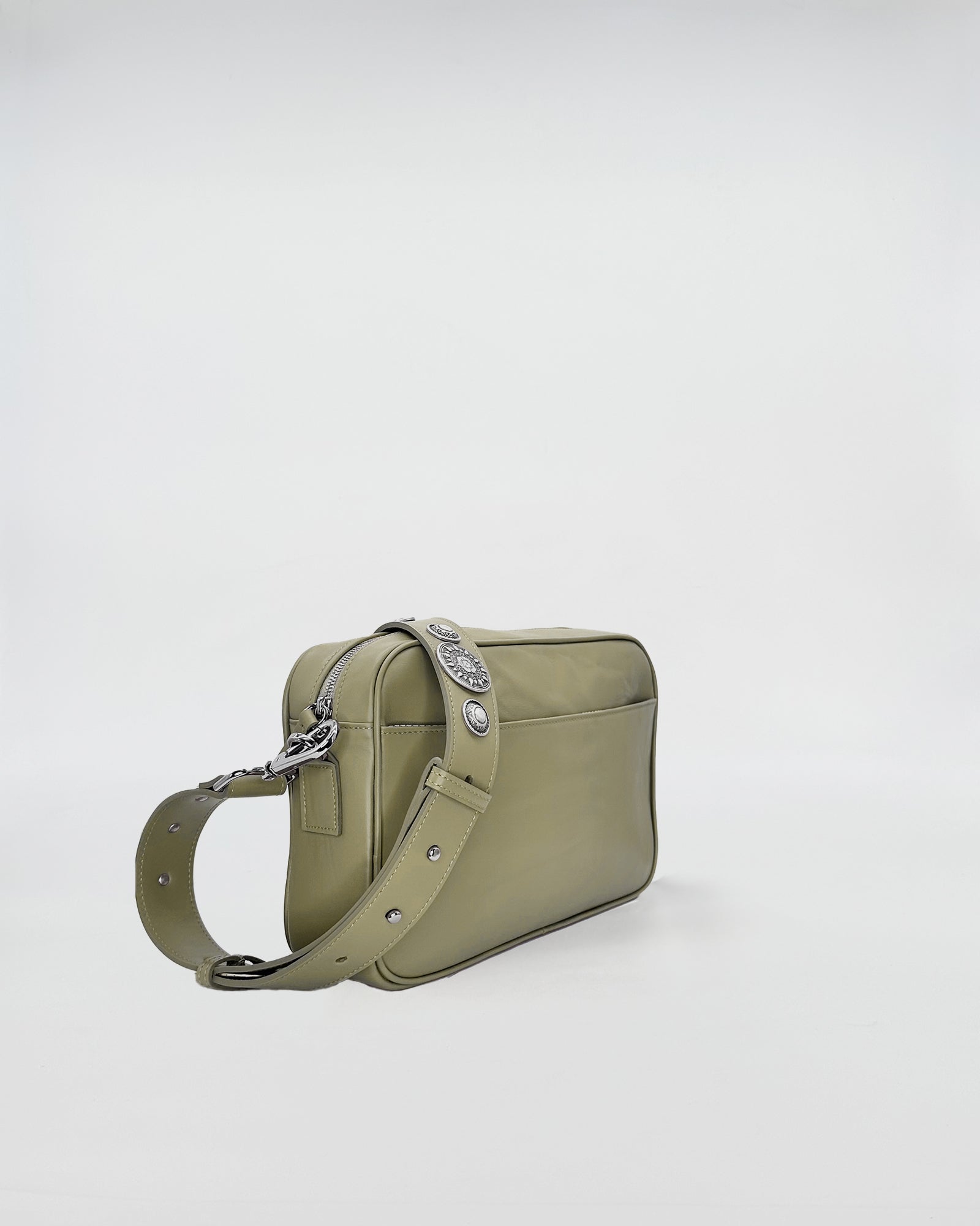 MAFALDONA VITELLO LAVATO ROCK handbag with removable strap, showcasing minimalist design.