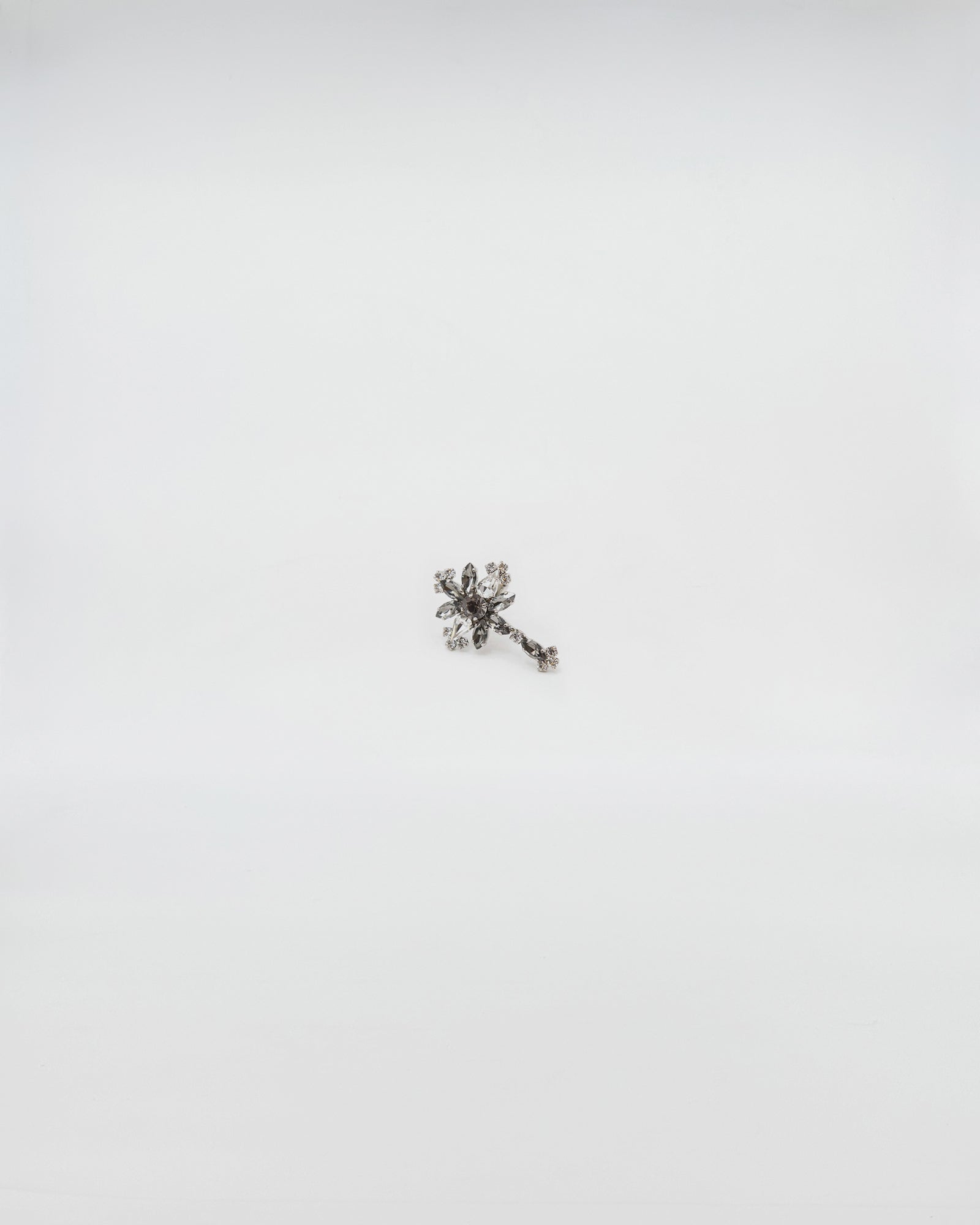 SPILLA IN STRASS CROCE in palladio con cristalli, elegante design classico, nuova collezione DL1221 GIOIELLI
