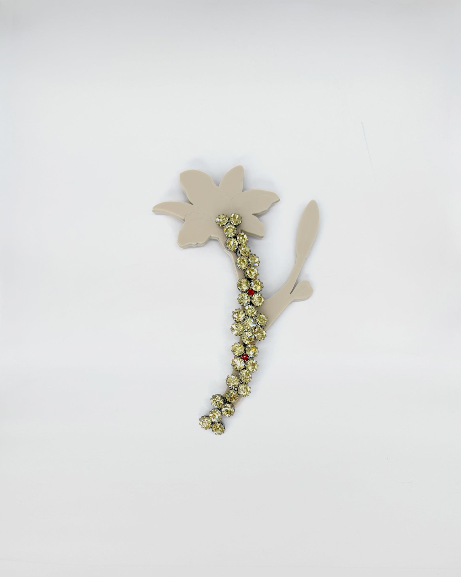 SPILLA PLEXI CON FIORI CRISTALLO