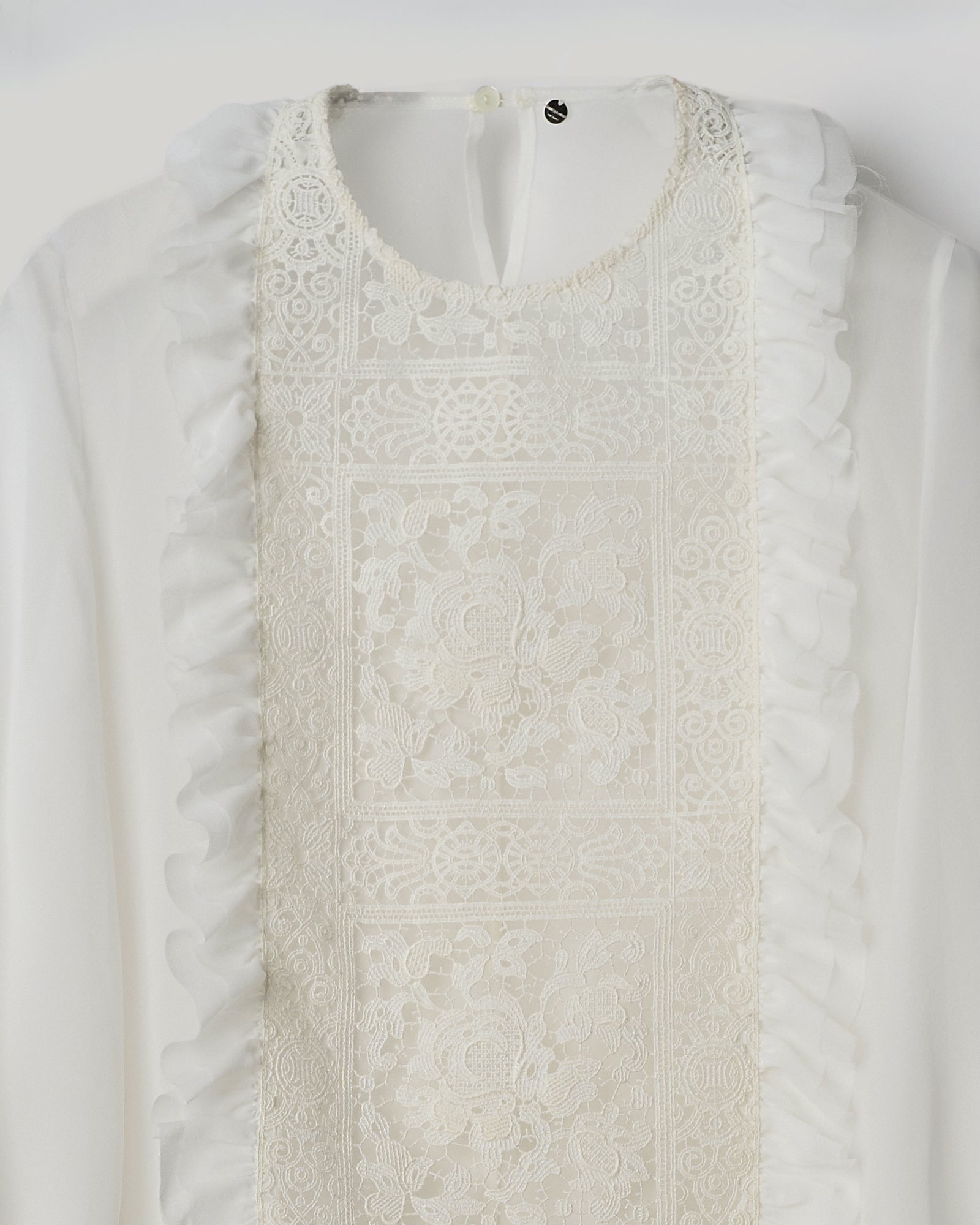 CAMICIA CHARLOTTE SETA CON PIZZO