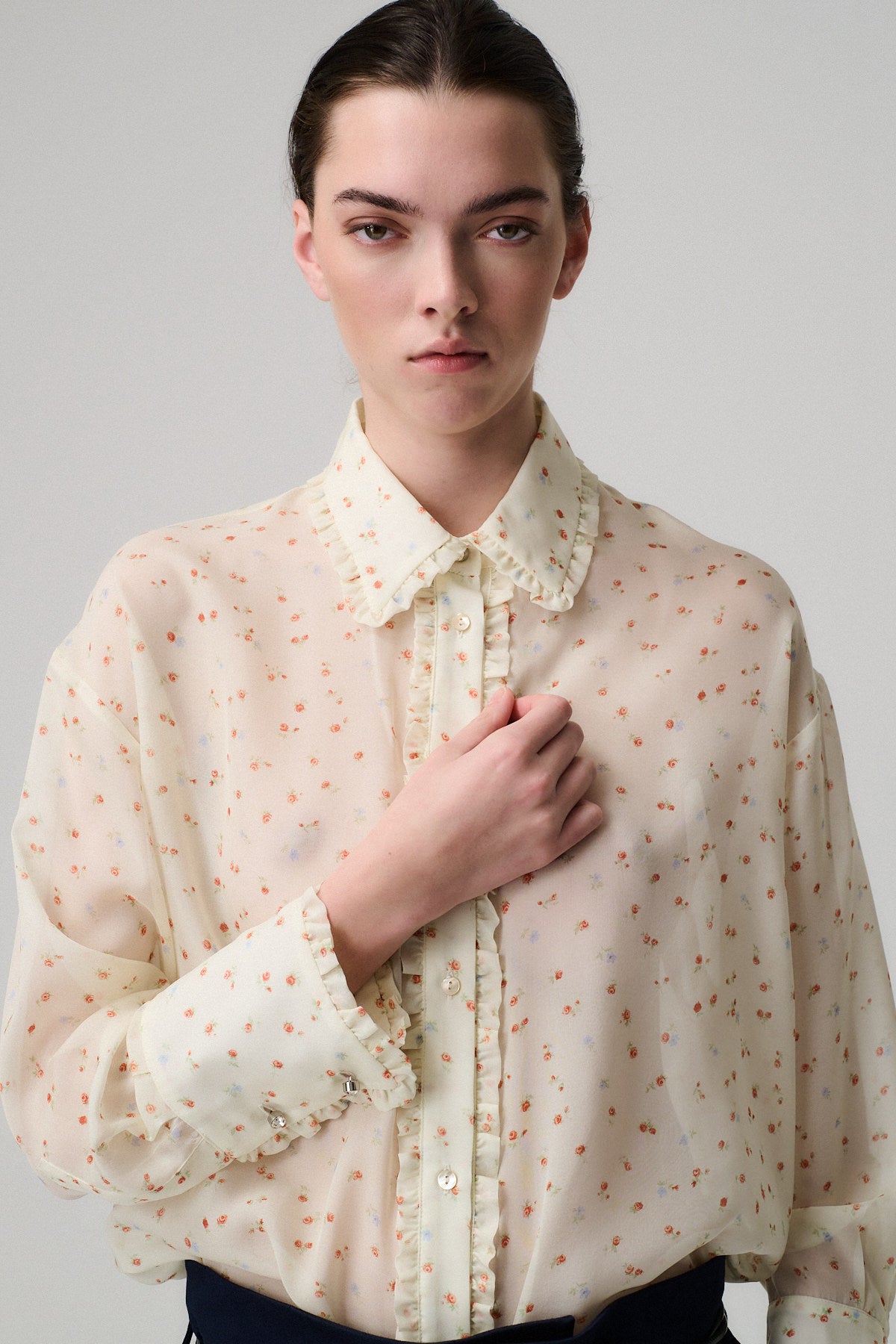 CAMICIA ISOTTA SETA CON ROUGE