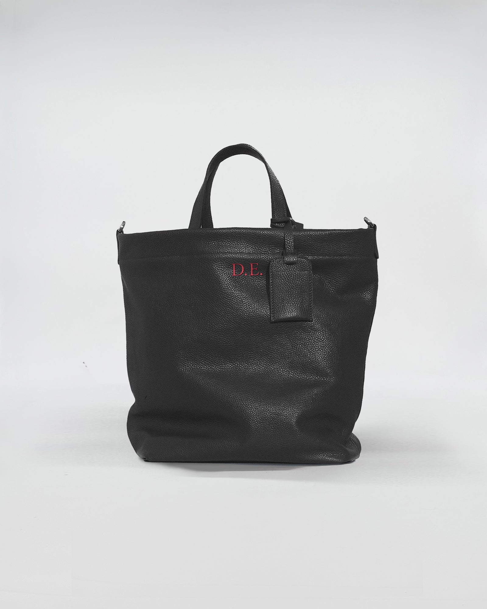 Borsa Ford Personalizzata in pelle nera con manici, ideale per uso quotidiano e porta PC.