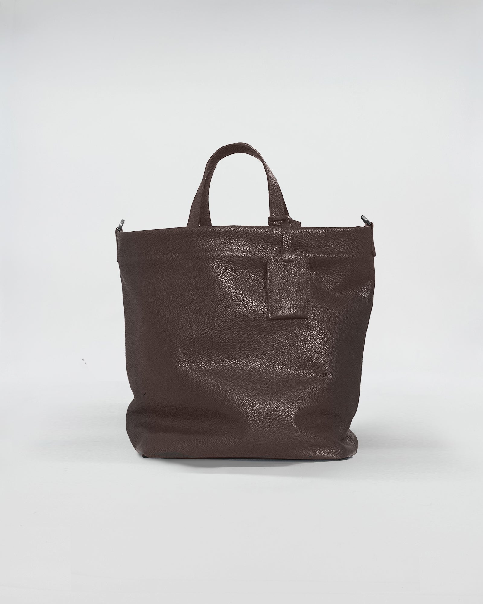 Borsa Ford in pelle marrone con doppio manico, ideale come porta PC e shopping bag.