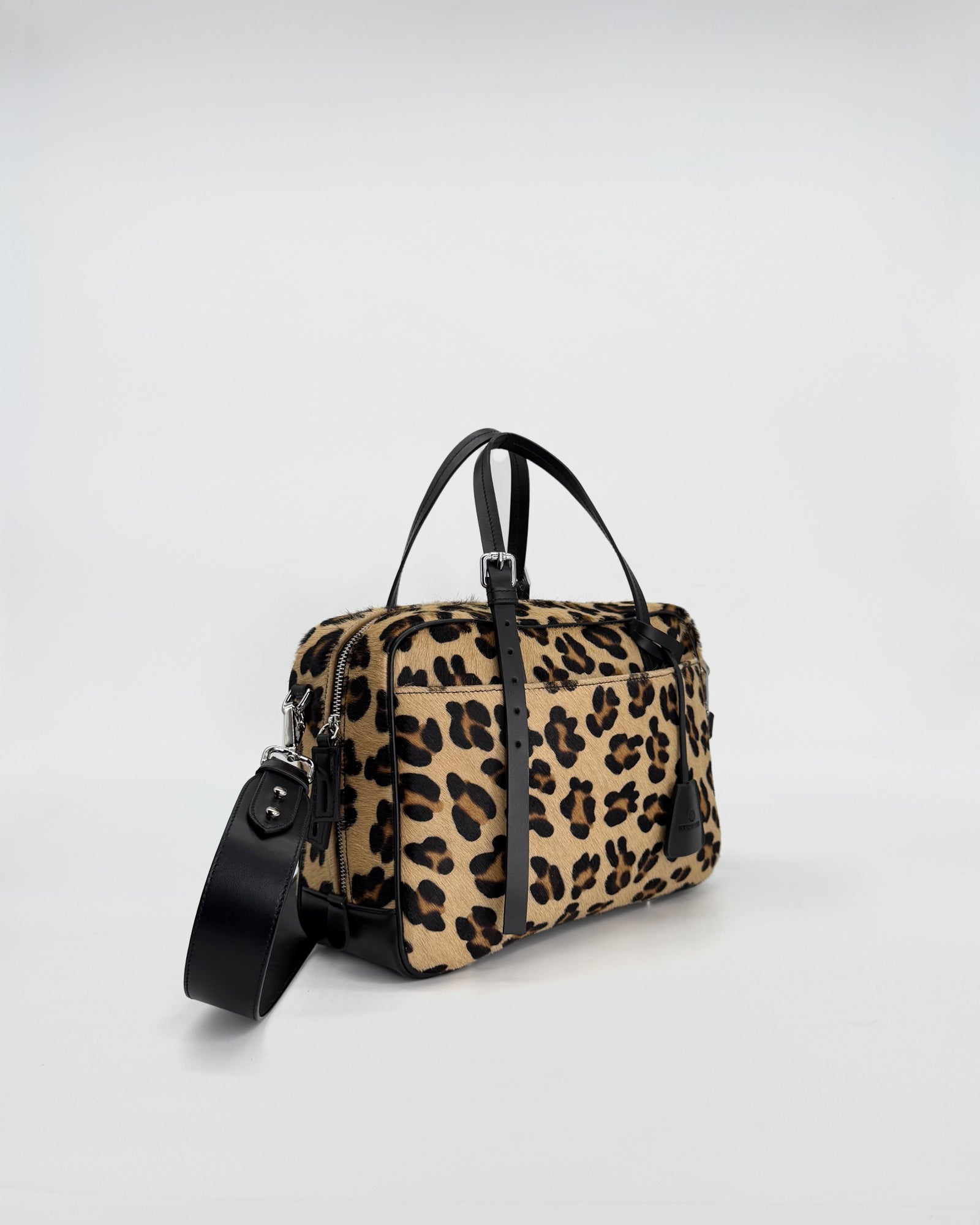 FRIDA MEDIUM VITELLO NON RASATO CON STAMPA ANIMALIER