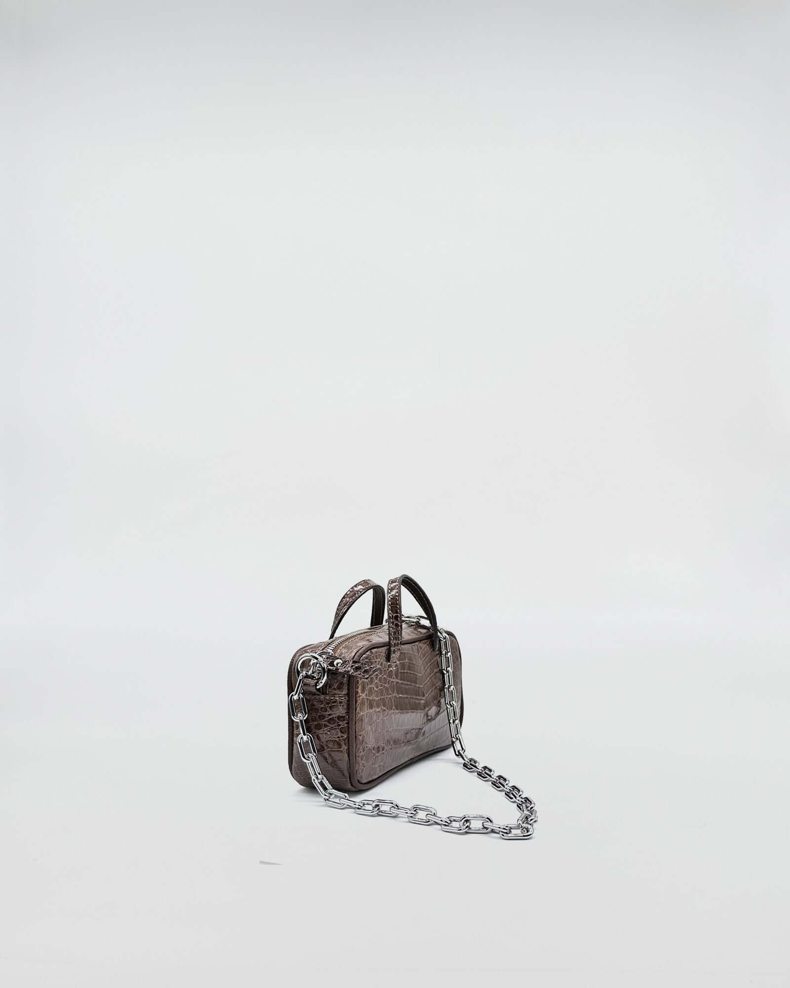 MICRO BAG NINA COLORATA MEDIUM COCCO RECYCLE with chain strap in a stylish design